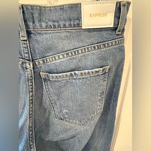 Express High Rise Tapered Ankle Denim Jeans Size 2R